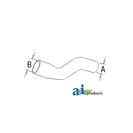 A & I Products Radiator Hose, Upper 10" x1" x1.5" A-1502065C1